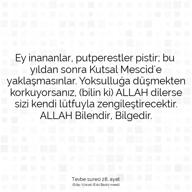 Ayetbul | Kuran Mealleri | Quran | Tevbe suresi 28. ayet