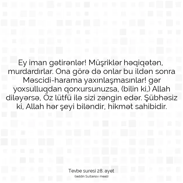 Ayetbul | Kuran Mealleri | Quran | Tevbe suresi 28. ayet