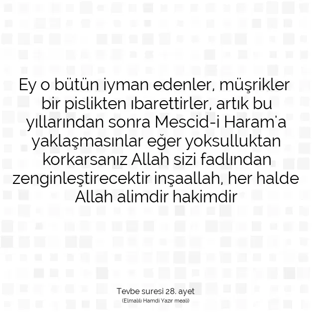 Ayetbul | Kuran Mealleri | Quran | Tevbe suresi 28. ayet