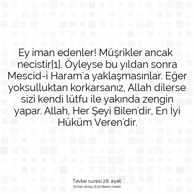 Ayetbul | Kuran Mealleri | Quran | Tevbe suresi 28. ayet