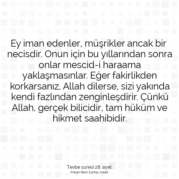 Ayetbul | Kuran Mealleri | Quran | Tevbe suresi 28. ayet