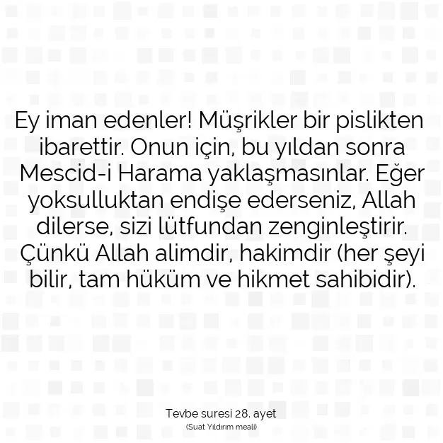 Ayetbul | Kuran Mealleri | Quran | Tevbe suresi 28. ayet