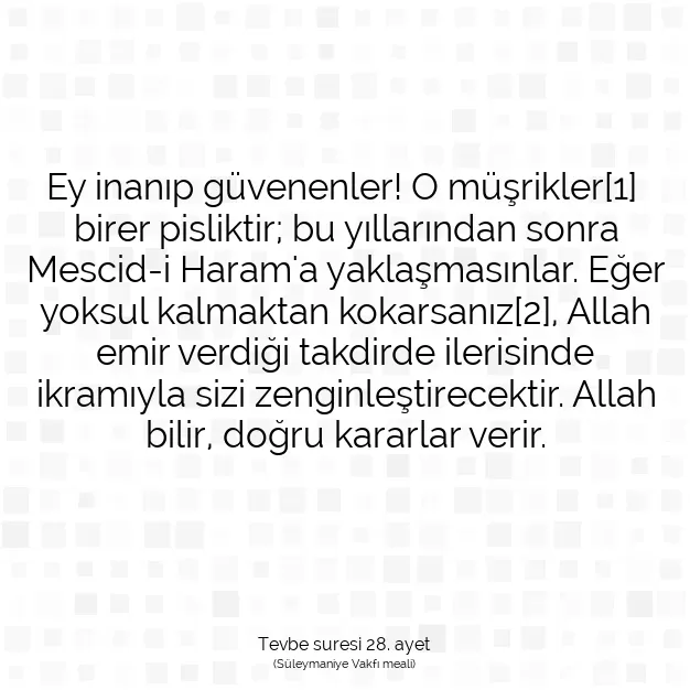 Ayetbul | Kuran Mealleri | Quran | Tevbe suresi 28. ayet