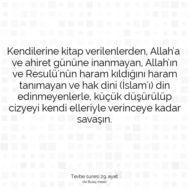 Ayetbul | Kuran Mealleri | Quran | Tevbe suresi 29. ayet