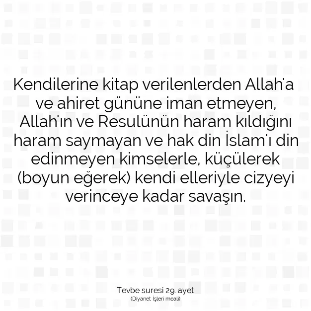 Ayetbul | Kuran Mealleri | Quran | Tevbe suresi 29. ayet