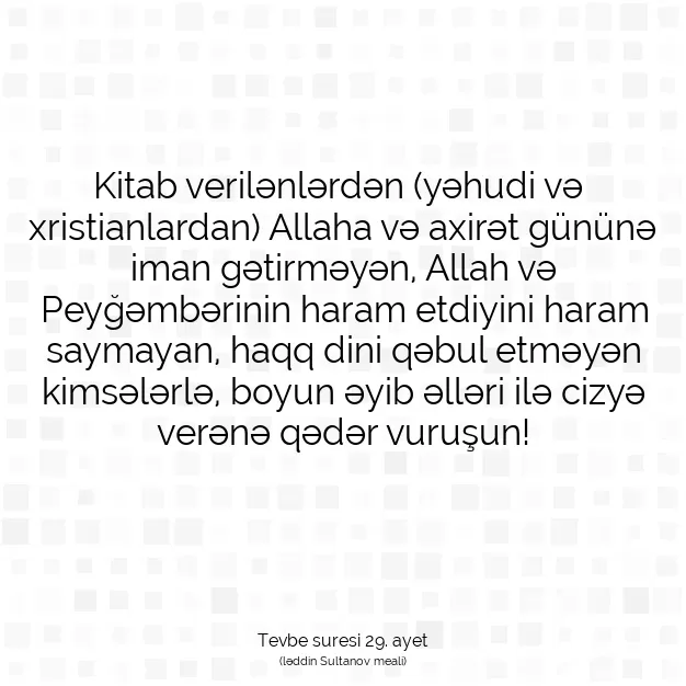 Ayetbul | Kuran Mealleri | Quran | Tevbe suresi 29. ayet