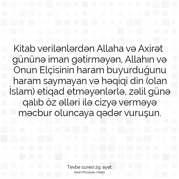 Ayetbul | Kuran Mealleri | Quran | Tevbe suresi 29. ayet