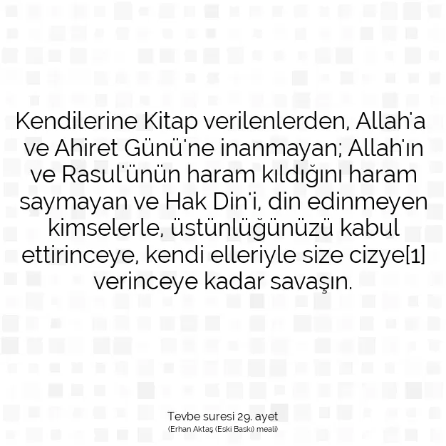 Ayetbul | Kuran Mealleri | Quran | Tevbe suresi 29. ayet