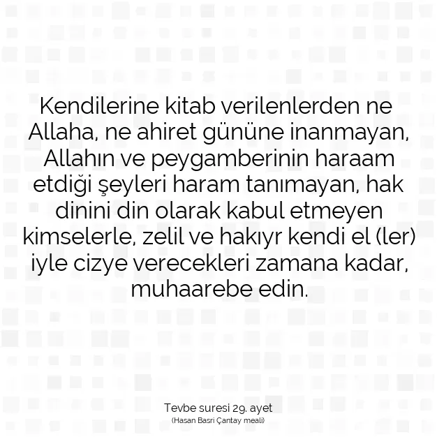 Ayetbul | Kuran Mealleri | Quran | Tevbe suresi 29. ayet