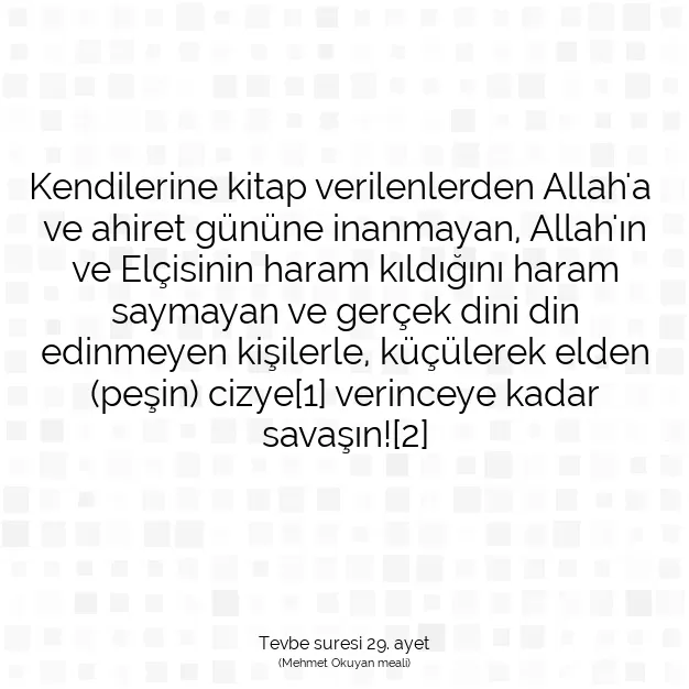 Ayetbul | Kuran Mealleri | Quran | Tevbe suresi 29. ayet