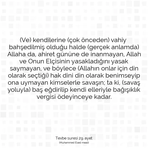 Ayetbul | Kuran Mealleri | Quran | Tevbe suresi 29. ayet