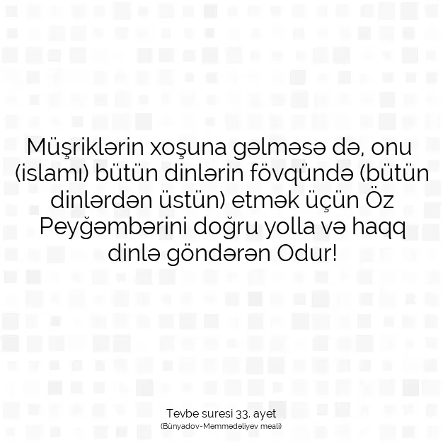 Ayetbul | Kuran Mealleri | Quran | Tevbe suresi 33. ayet