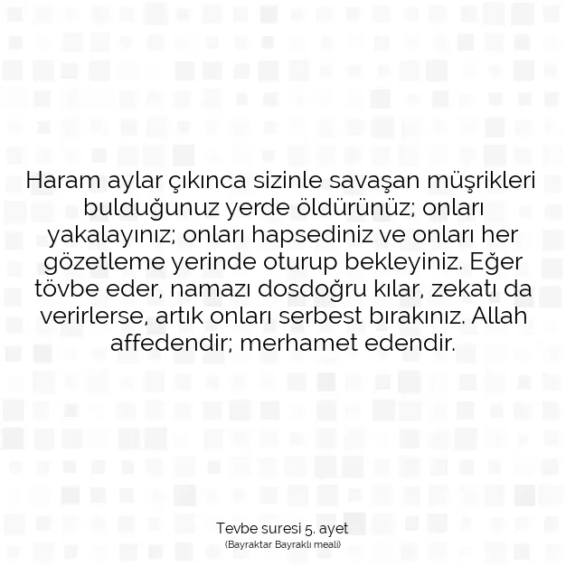 Ayetbul | Kuran Mealleri | Quran | Tevbe suresi 5. ayet