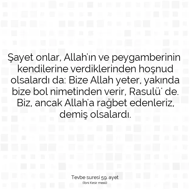 Ayetbul | Kuran Mealleri | Quran | Tevbe suresi 59. ayet