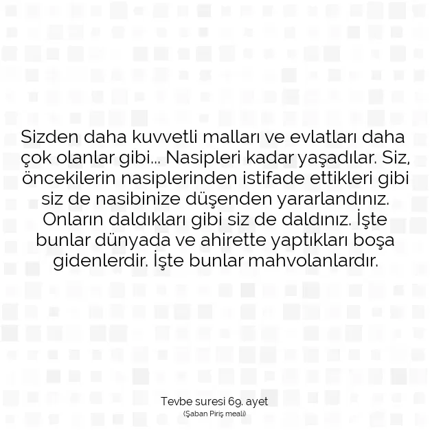 Ayetbul | Kuran Mealleri | Quran | Tevbe suresi 69. ayet