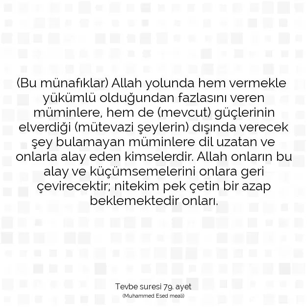 Ayetbul | Kuran Mealleri | Quran | Tevbe suresi 79. ayet