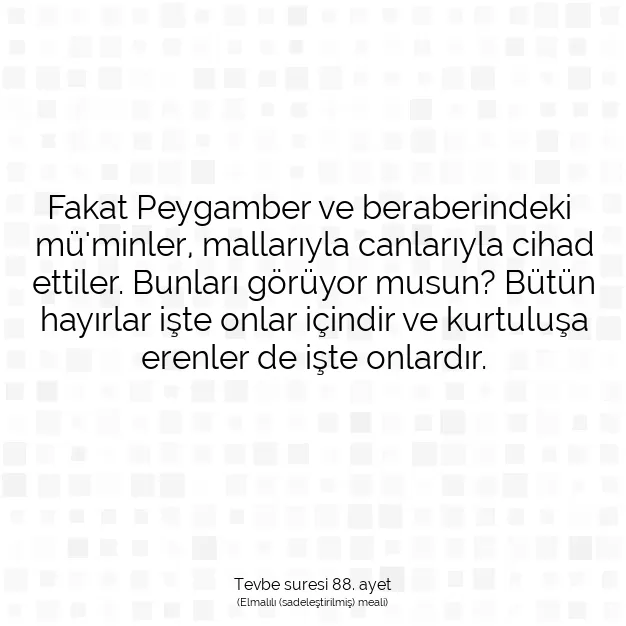 Ayetbul | Kuran Mealleri | Quran | Tevbe suresi 88. ayet