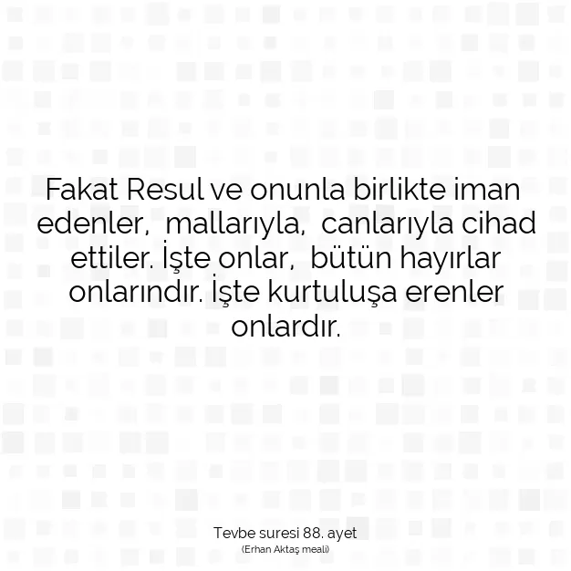 Ayetbul | Kuran Mealleri | Quran | Tevbe suresi 88. ayet