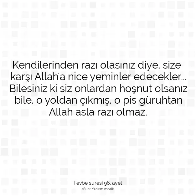 Ayetbul | Kuran Mealleri | Quran | Tevbe suresi 96. ayet