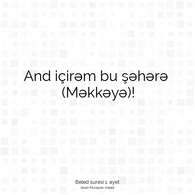 Ayetbul | Kuran Mealleri | Quran | Beled suresi 1. ayet