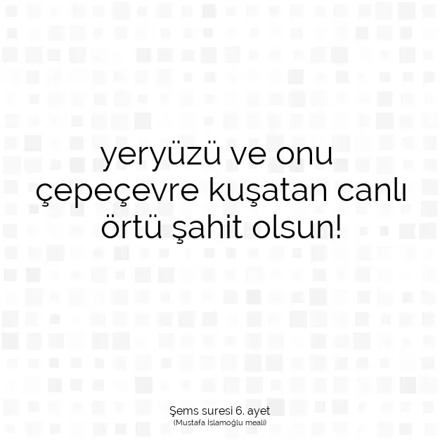 Ayetbul | Kuran Mealleri | Quran | Şems suresi 6. ayet