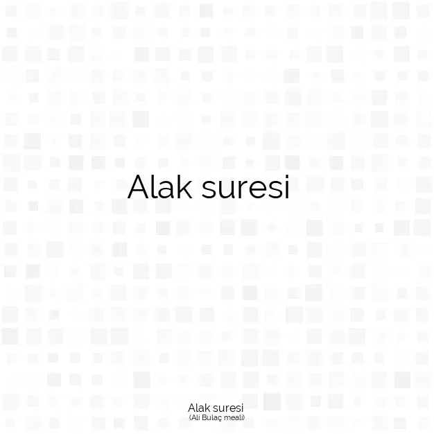 Ayetbul | Kuran Mealleri | Quran | Ali Bulaç meali | Alak suresi 